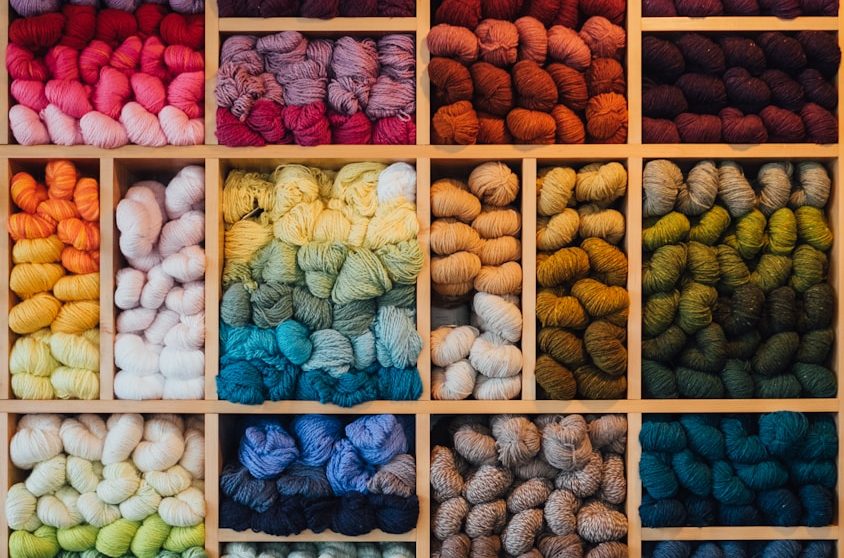 assorted-color textiles